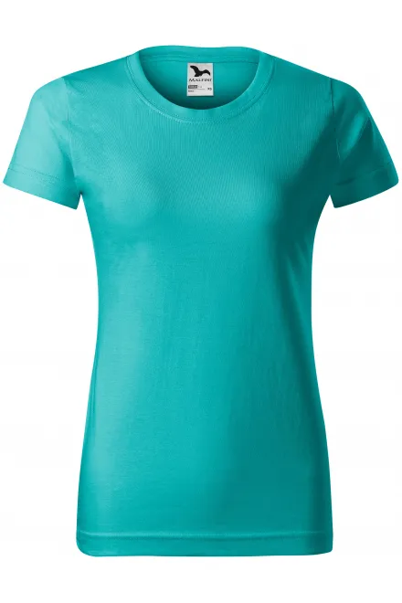 Maglietta semplice da donna - verde smeraldo, XS
