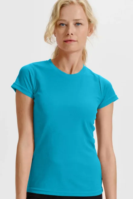 Maglietta sportiva da donna, turchese