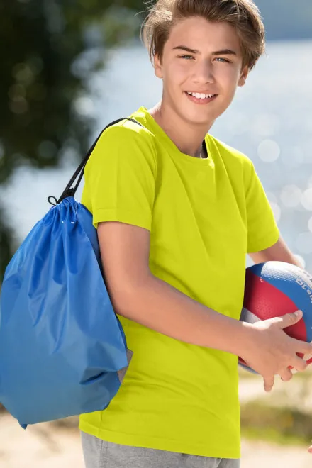 Maglietta sportiva per bambini, giallo neon