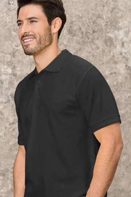 Polo ampia da uomo, grigio ebano