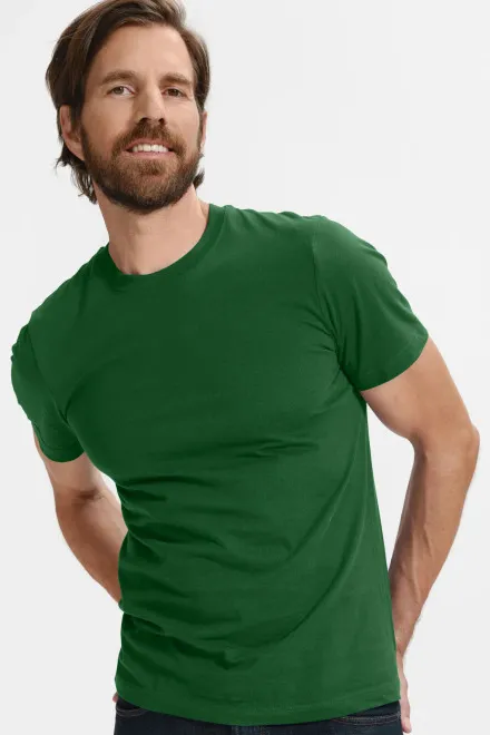 T-shirt classica da uomo, verde bottiglia