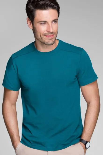 T-shirt da uomo decorata, petrol blue