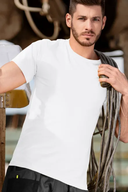 T-shirt da uomo resistente più pesante, bianco