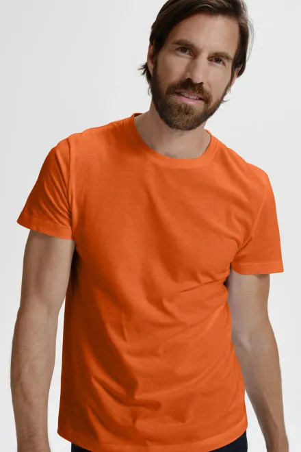 T-shirt semplice da uomo, arancia