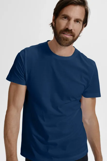 T-shirt semplice da uomo, blu notte