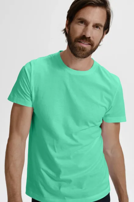 T-shirt semplice da uomo, menta