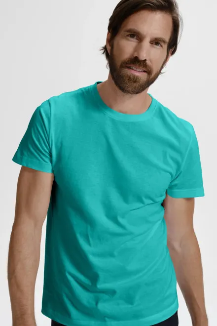 T-shirt semplice da uomo, verde smeraldo