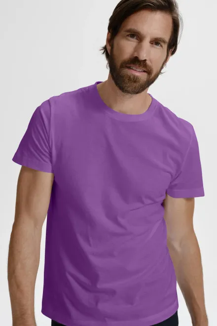 T-shirt semplice da uomo, viola