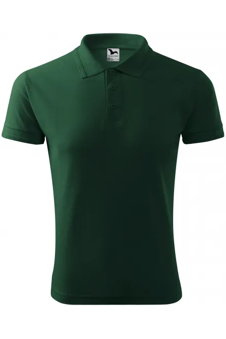 Polo ampia da uomo - verde bottiglia, S