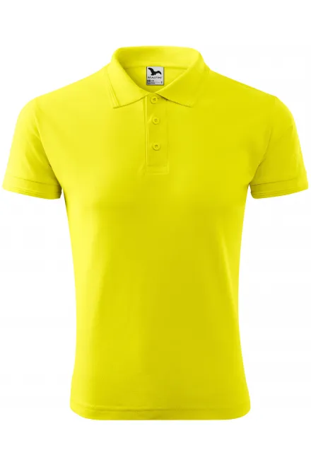 Polo ampia da uomo - limone giallo, S