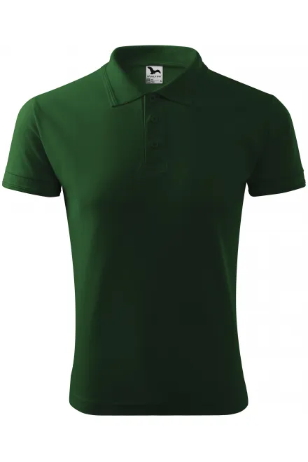 Polo ampia da uomo - verde bottiglia, S