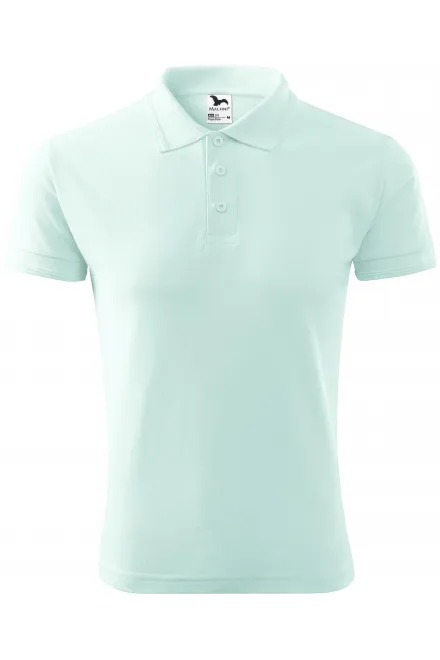 Polo ampia da uomo - verde ghiaccio, S