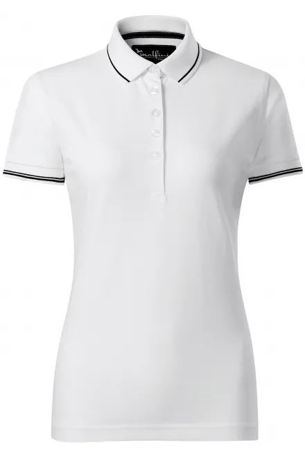 Polo da donna a maniche corte - bianco, S