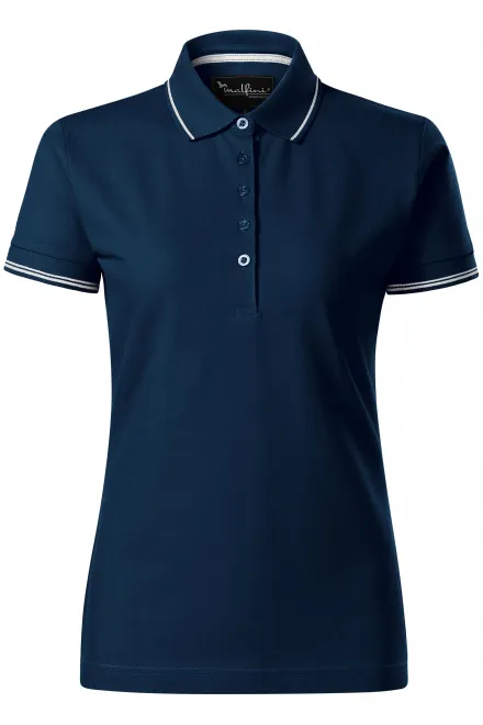 Polo da donna a maniche corte - blu scuro, S