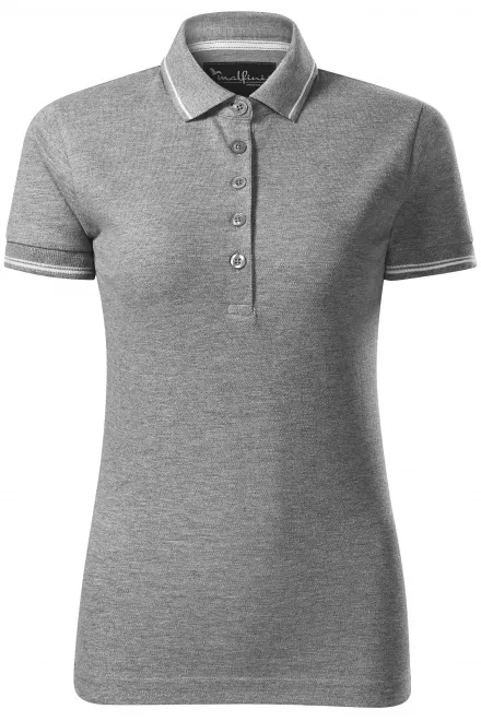 Polo da donna a maniche corte - marmo grigio scuro, S