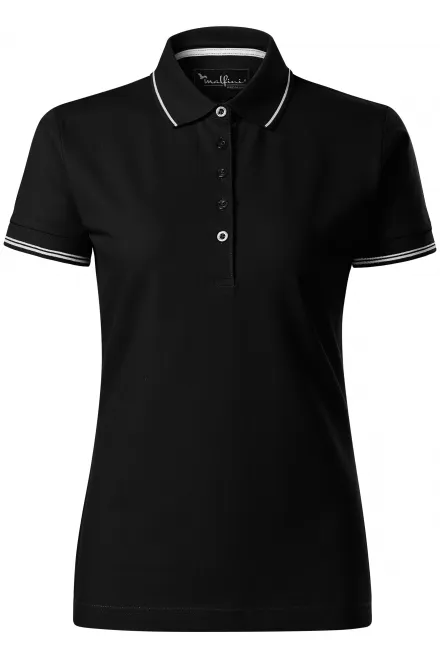 Polo da donna a maniche corte - nero, S