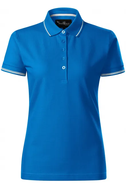 Polo da donna a maniche corte - oceano blu, S