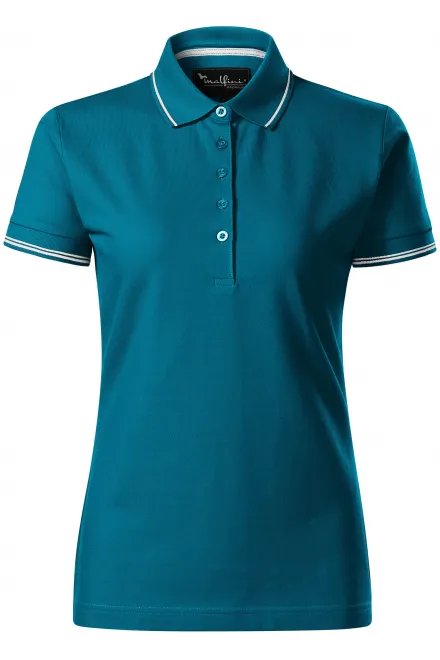 Polo da donna a maniche corte - petrol blue, S