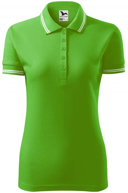 Polo donna a contrasto - Mela verde, S