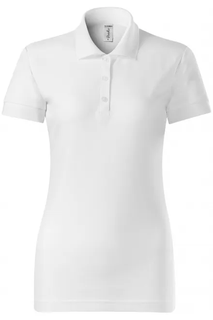 Polo donna aderente - bianco, S