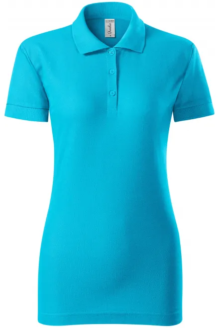 Polo donna aderente - turchese, S