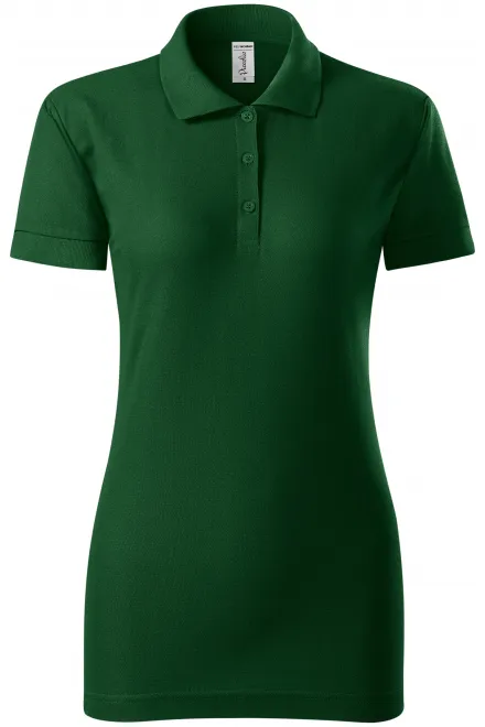 Polo donna aderente - verde bottiglia, S