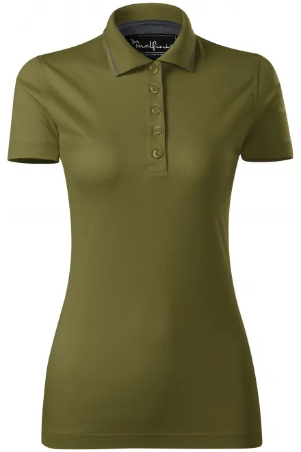 Polo donna elegante mercerizzata - avocado, XS