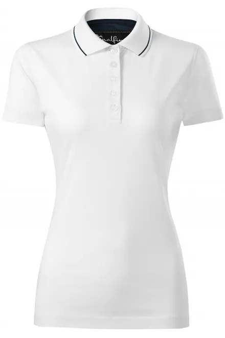 Polo donna elegante mercerizzata - bianco, XS