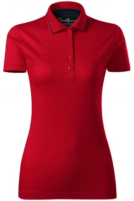Polo donna elegante mercerizzata - formula red, XS