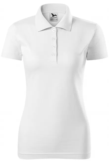 Polo donna slim fit - bianco, XS