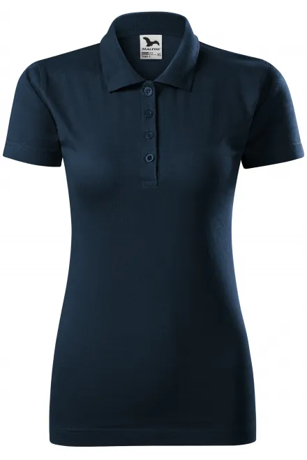 Polo donna slim fit - blu scuro, XS