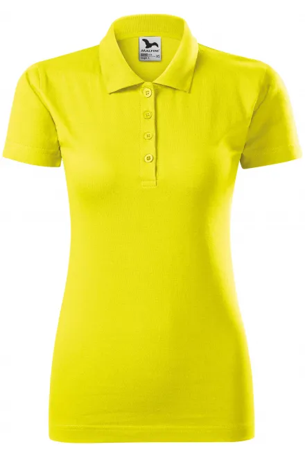 Polo donna slim fit - limone giallo, XS