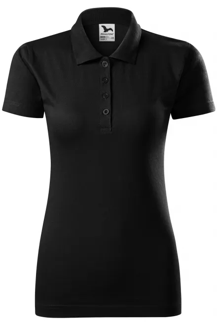 Polo donna slim fit - nero, XS