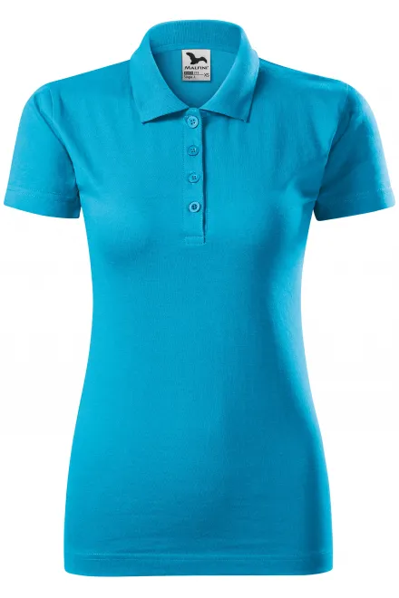 Polo donna slim fit - turchese, XS