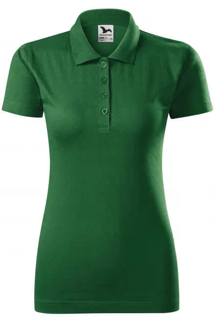 Polo donna slim fit - verde bottiglia, XS