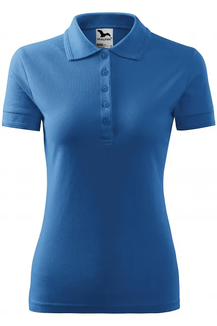Polo elegante da donna - azzurro, S