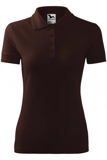 Polo elegante da donna - caffè, S