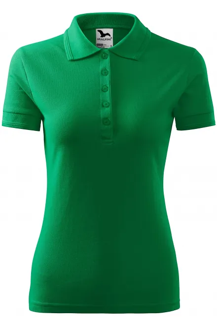 Polo elegante da donna - erba verde, S