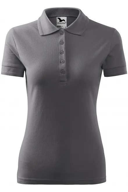 Polo elegante da donna - grigio acciaio, S