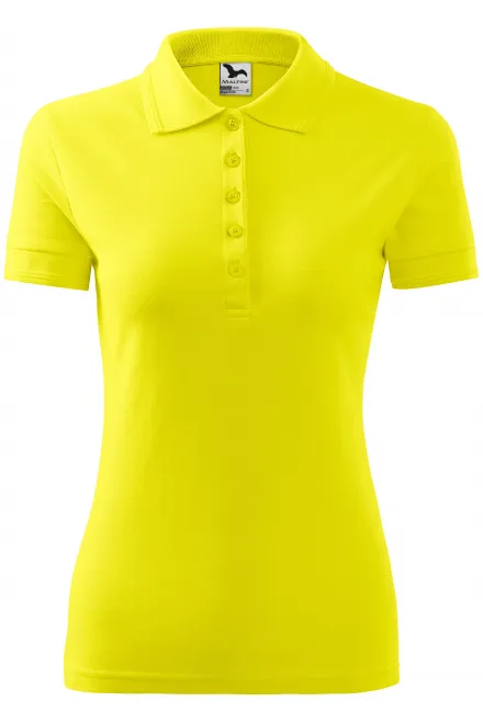 Polo elegante da donna - limone giallo, S