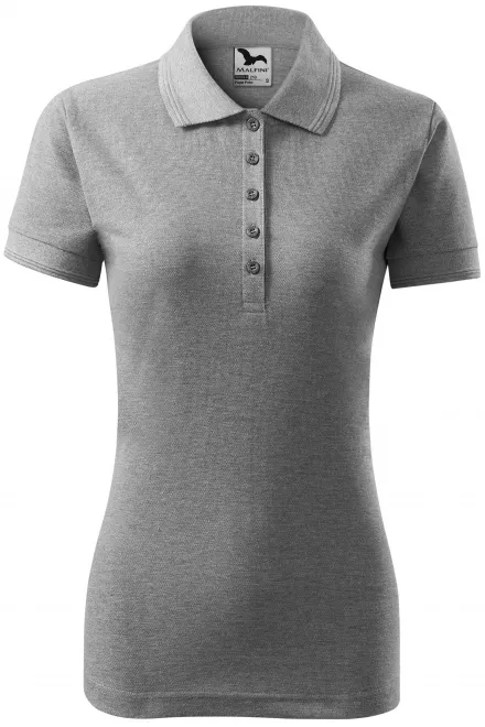 Polo elegante da donna - marmo grigio scuro, S