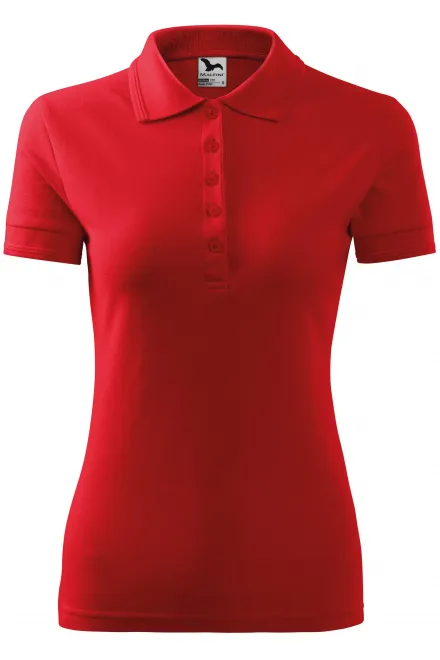Polo elegante da donna - rosso, S