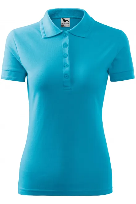 Polo elegante da donna - turchese, S