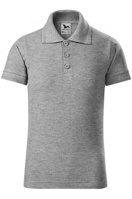 Polo per bambini - marmo grigio scuro, 128 cm / 12 anni