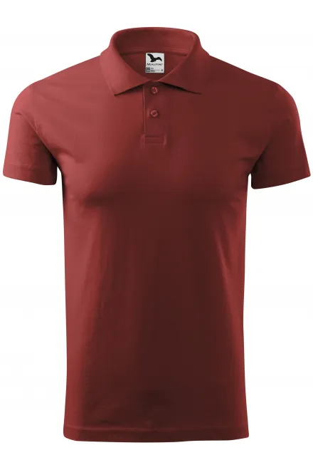 Polo semplice da uomo - bordeaux, L