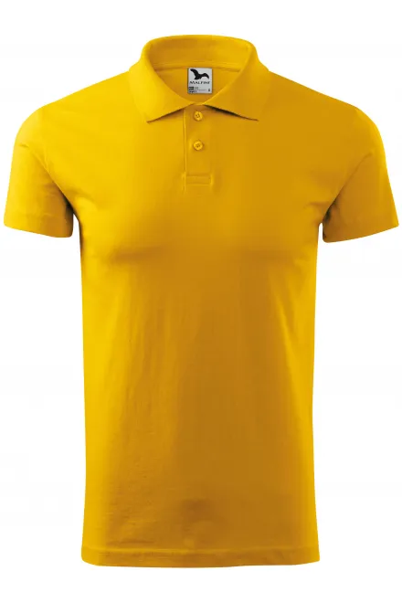 Polo semplice da uomo - giallo, L