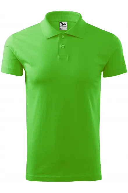 Polo semplice da uomo - Mela verde, L