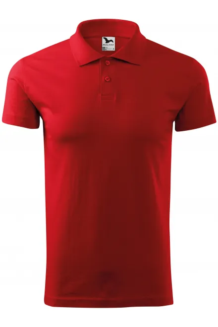 Polo semplice da uomo - rosso, L
