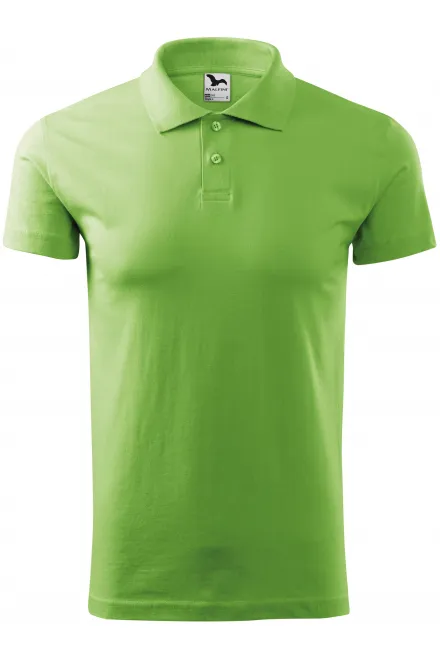 Polo semplice da uomo - verde pisello, L
