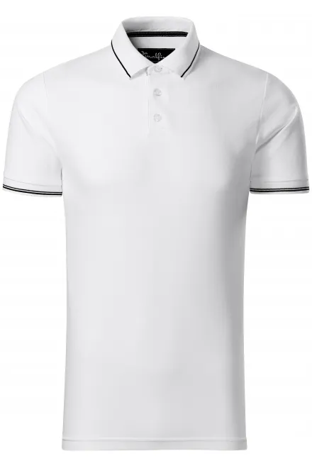 Polo uomo a contrasto - bianco, 2XL